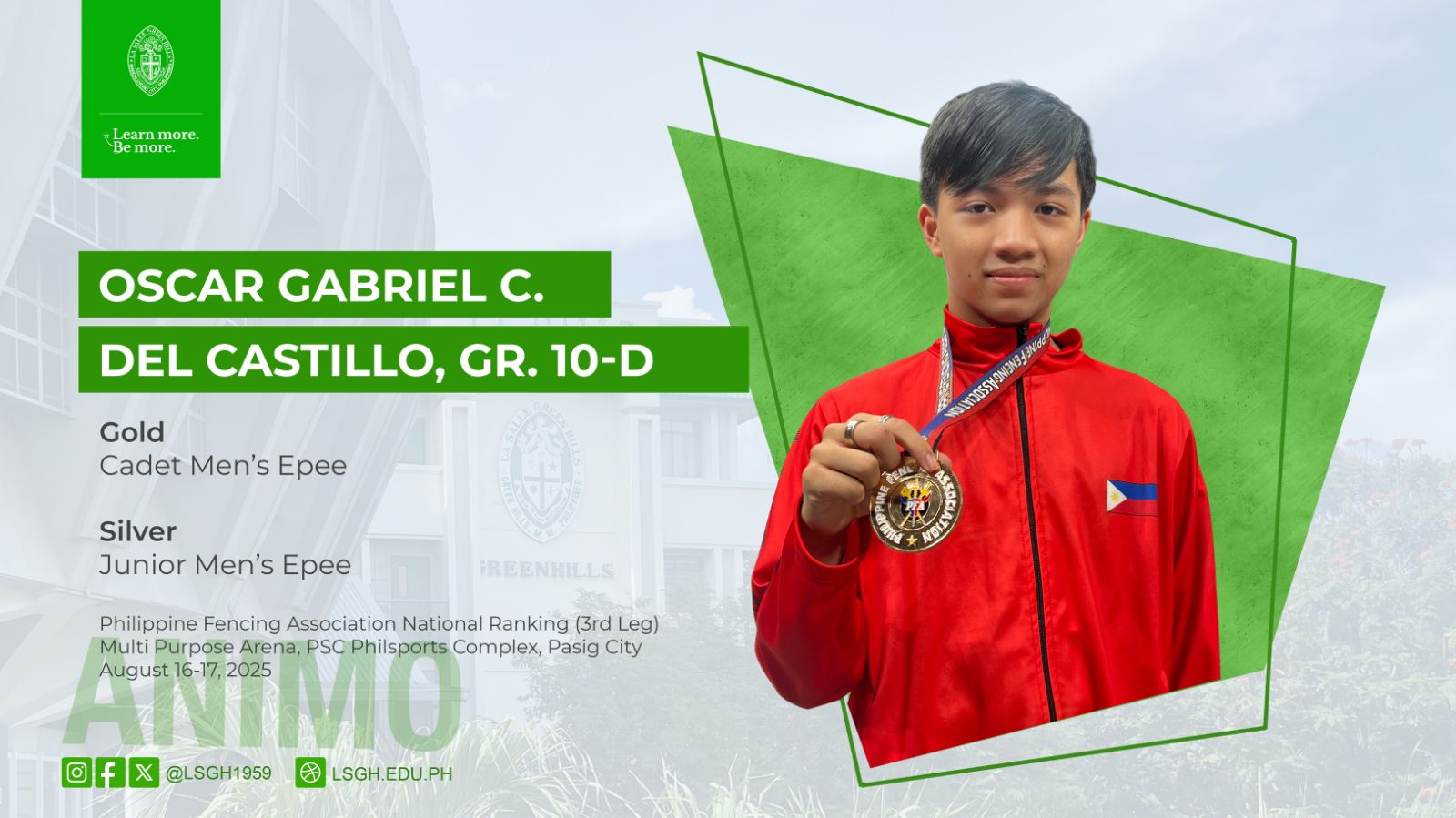 Del Castillo bags gold, silver in national ranking competition