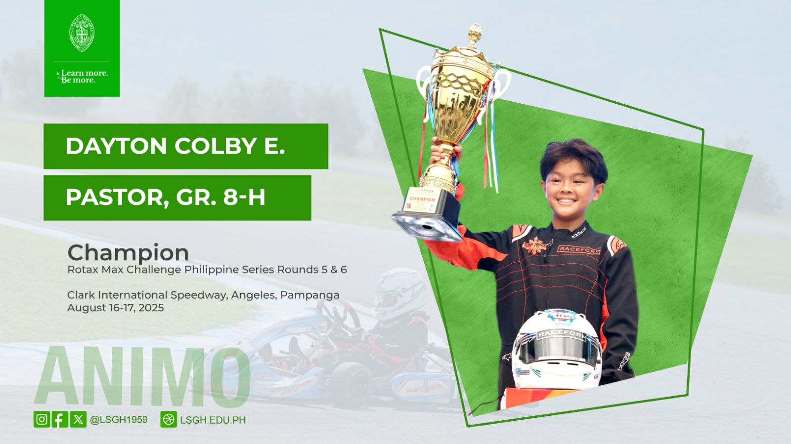 Pastor bags the Rotax Max Challenge Philippine Series Rounds 5 and 6