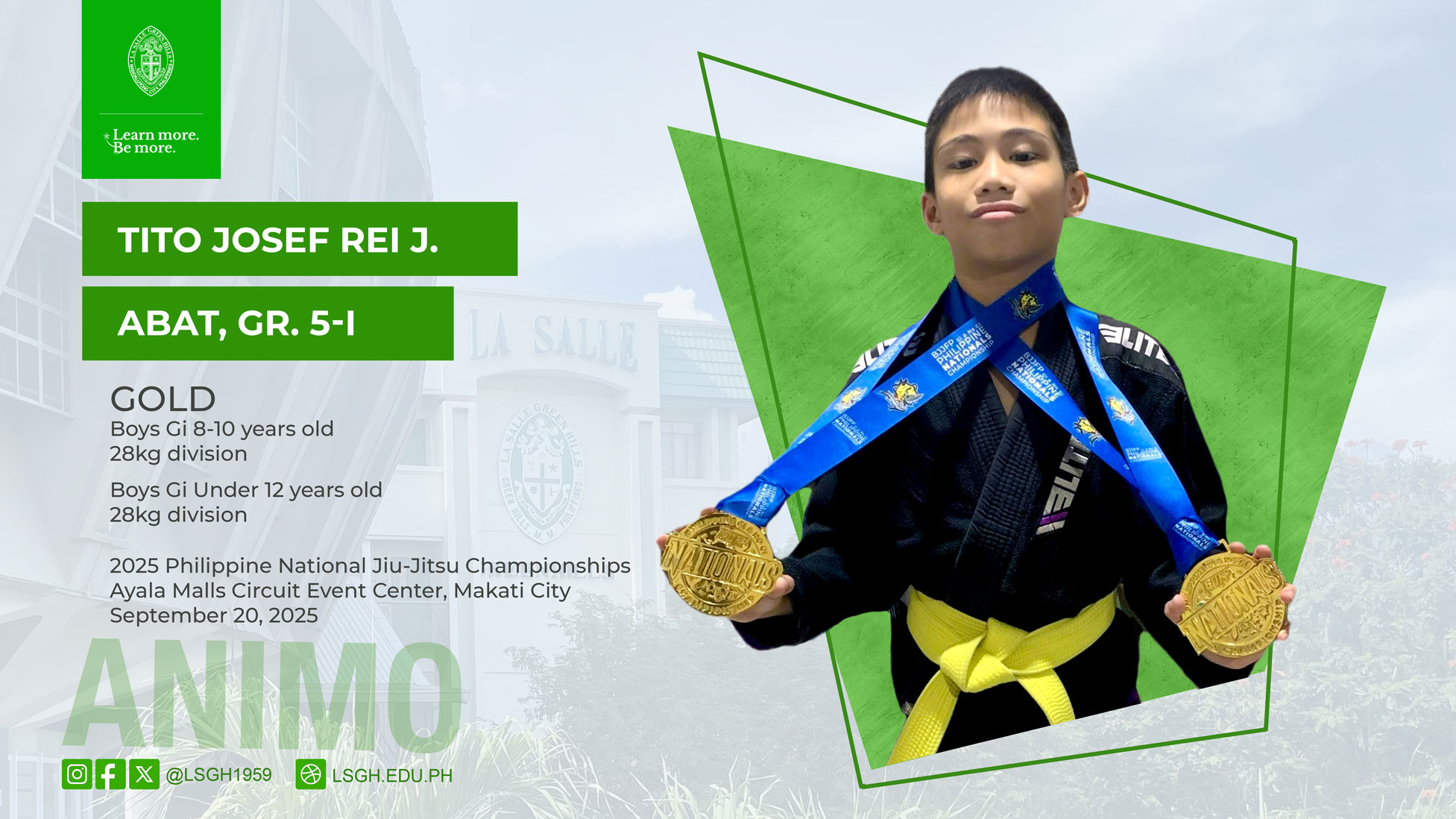 Abat wins double gold at 2025 Philippine National Jiu-Jitsu Championships