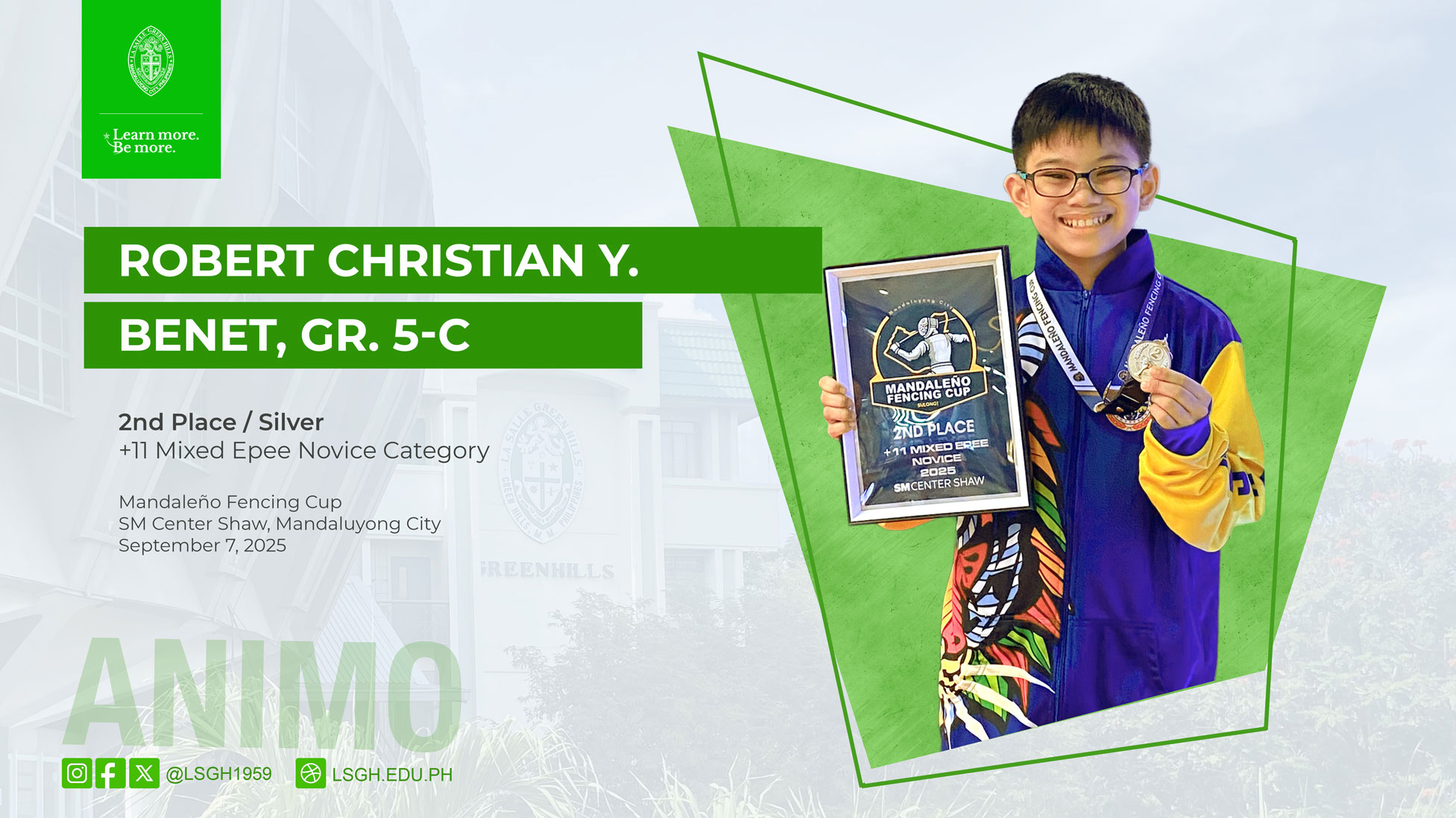 Benet fences his way to silver in debut competition