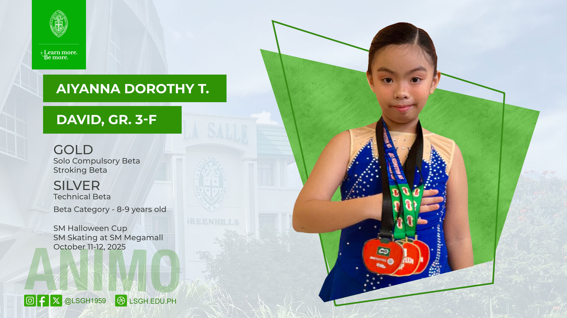 David glides to gold at Halloween Cup