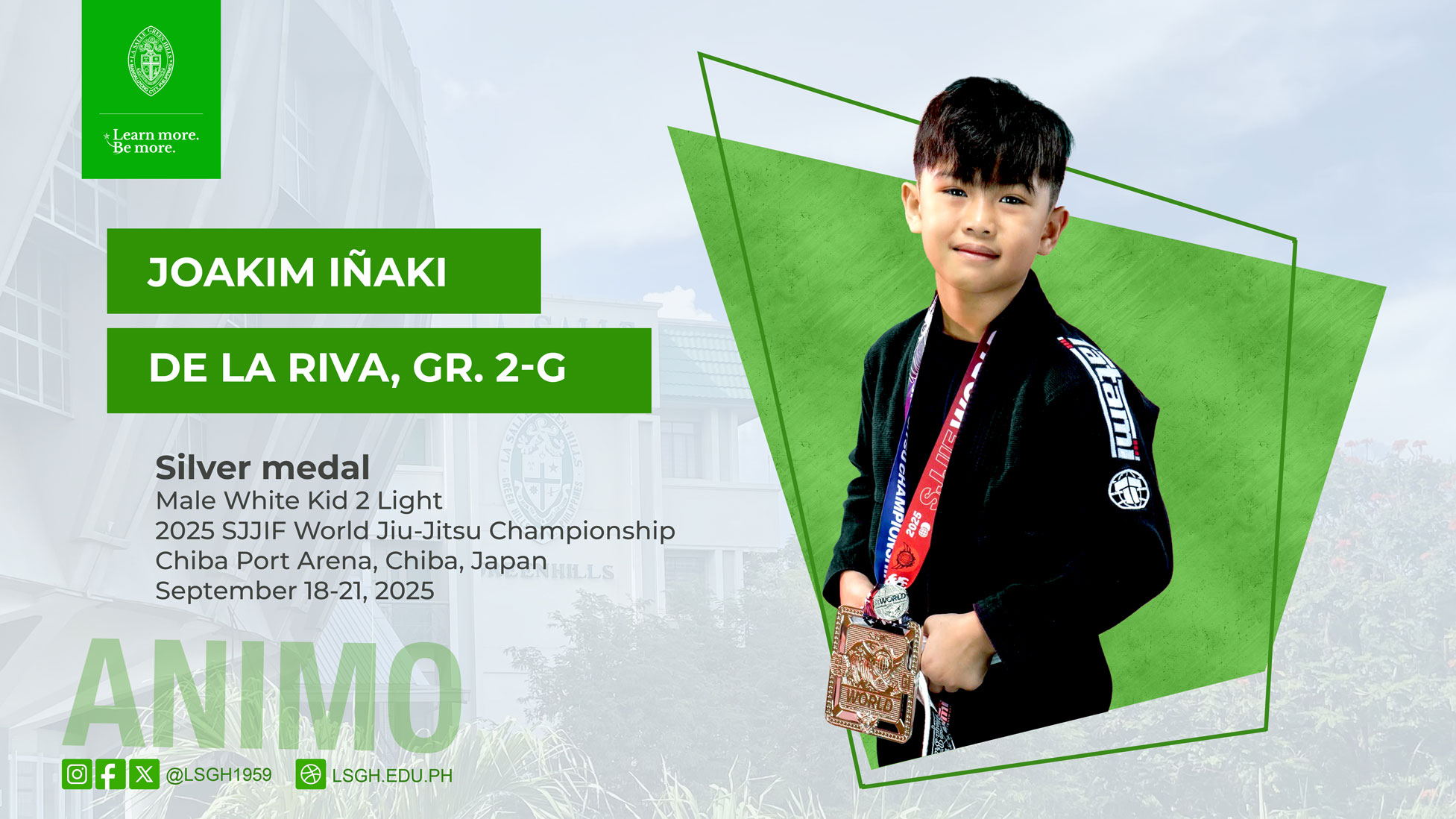 De La Riva grapples his way to silver in Japan