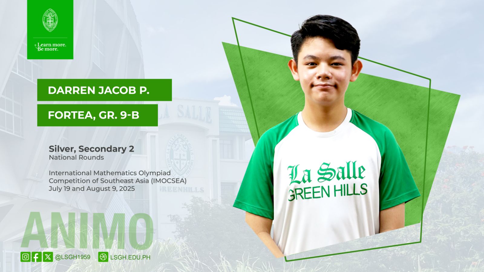 Fortea wins silver award in mathematics competition