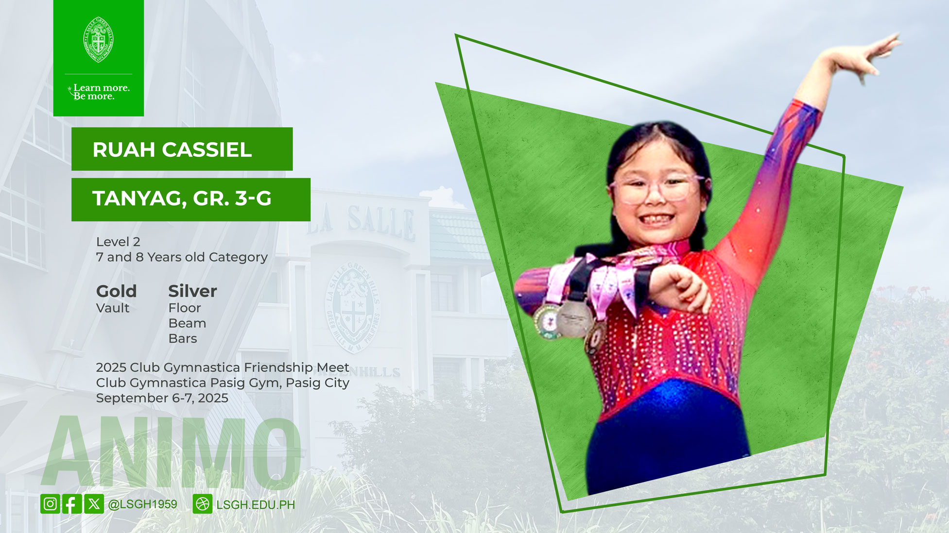 Tanyag sparkles at gymnastics meet