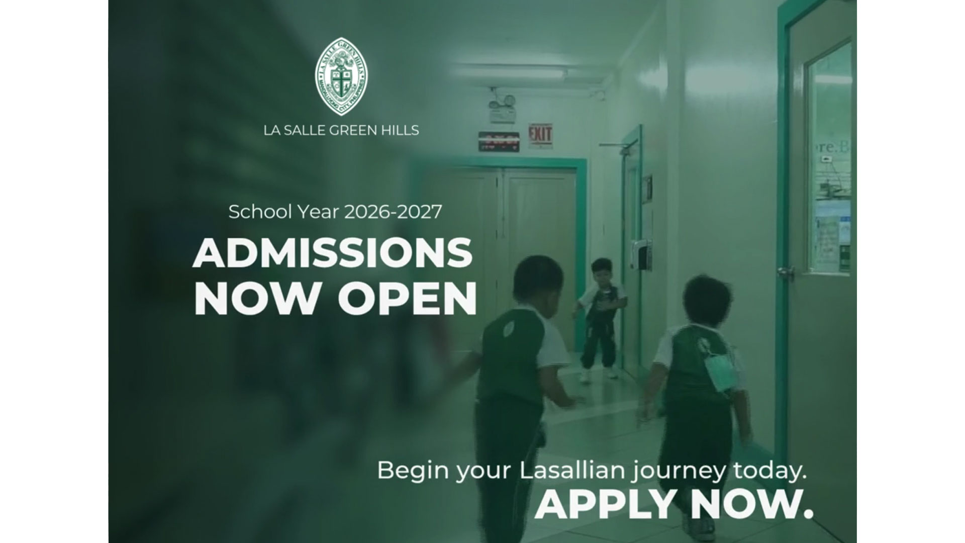 Admissions are open for SY 2026-2027
