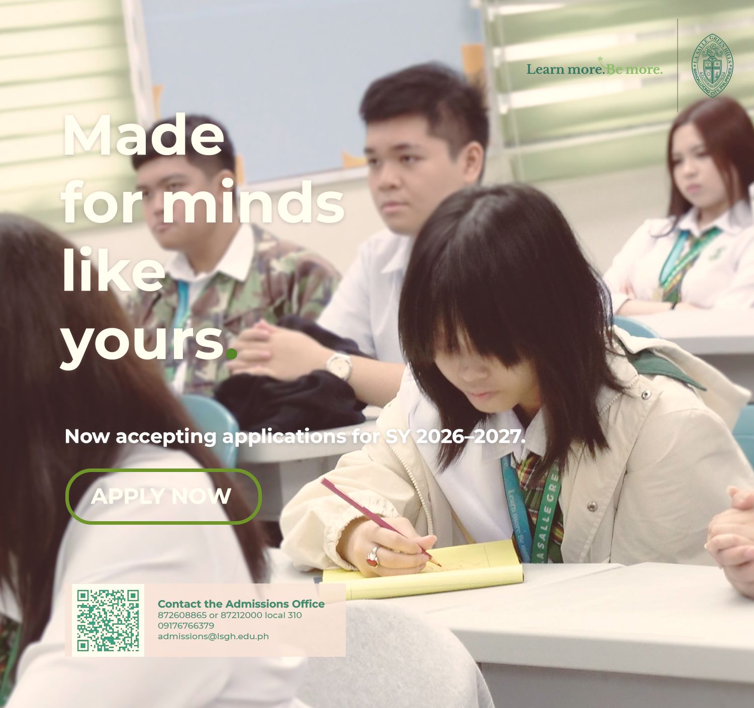 Begin your Lasallian journey at LSGH!