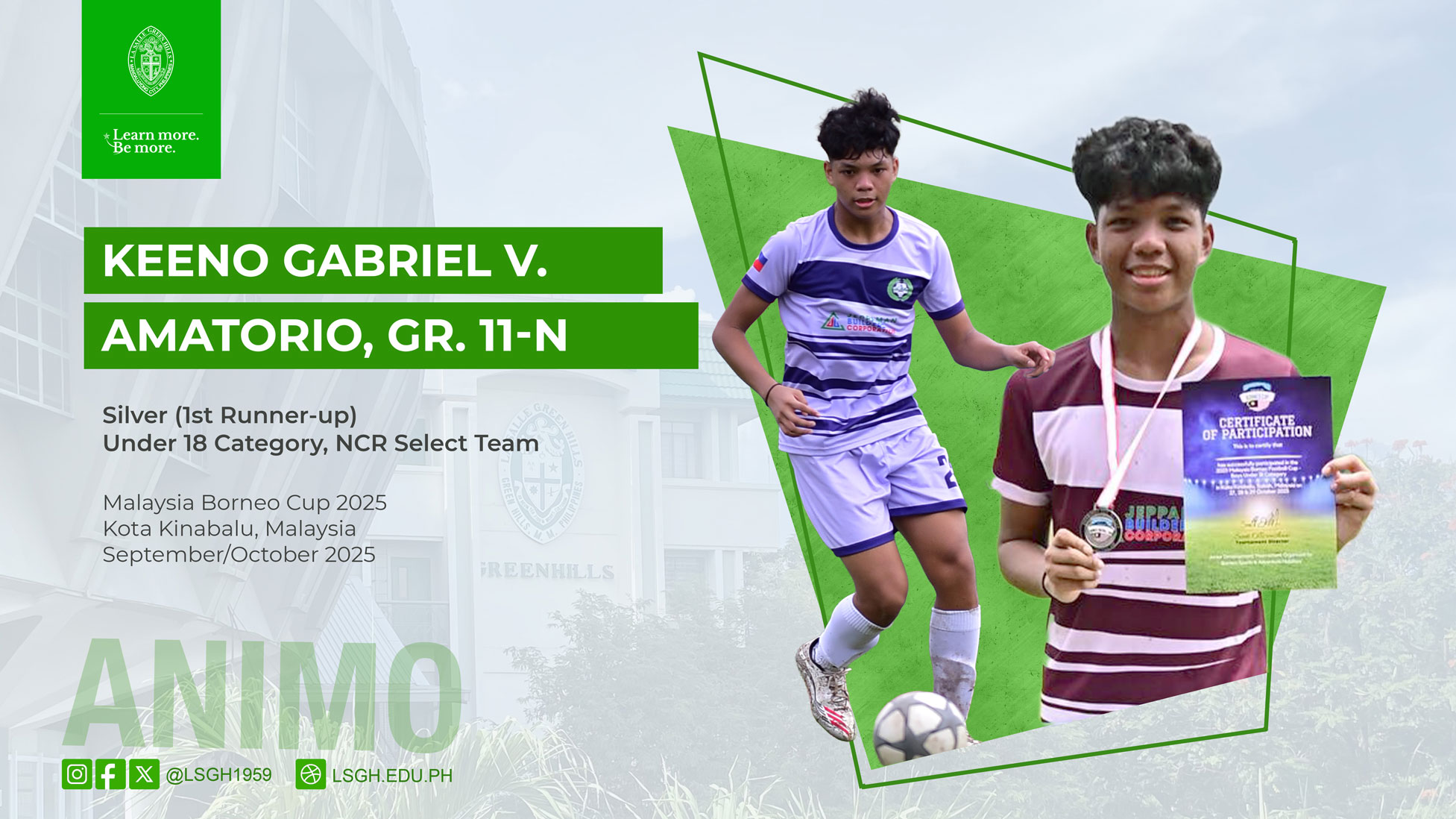 Amatorio secures silver at the 2025 Malaysia Borneo Cup