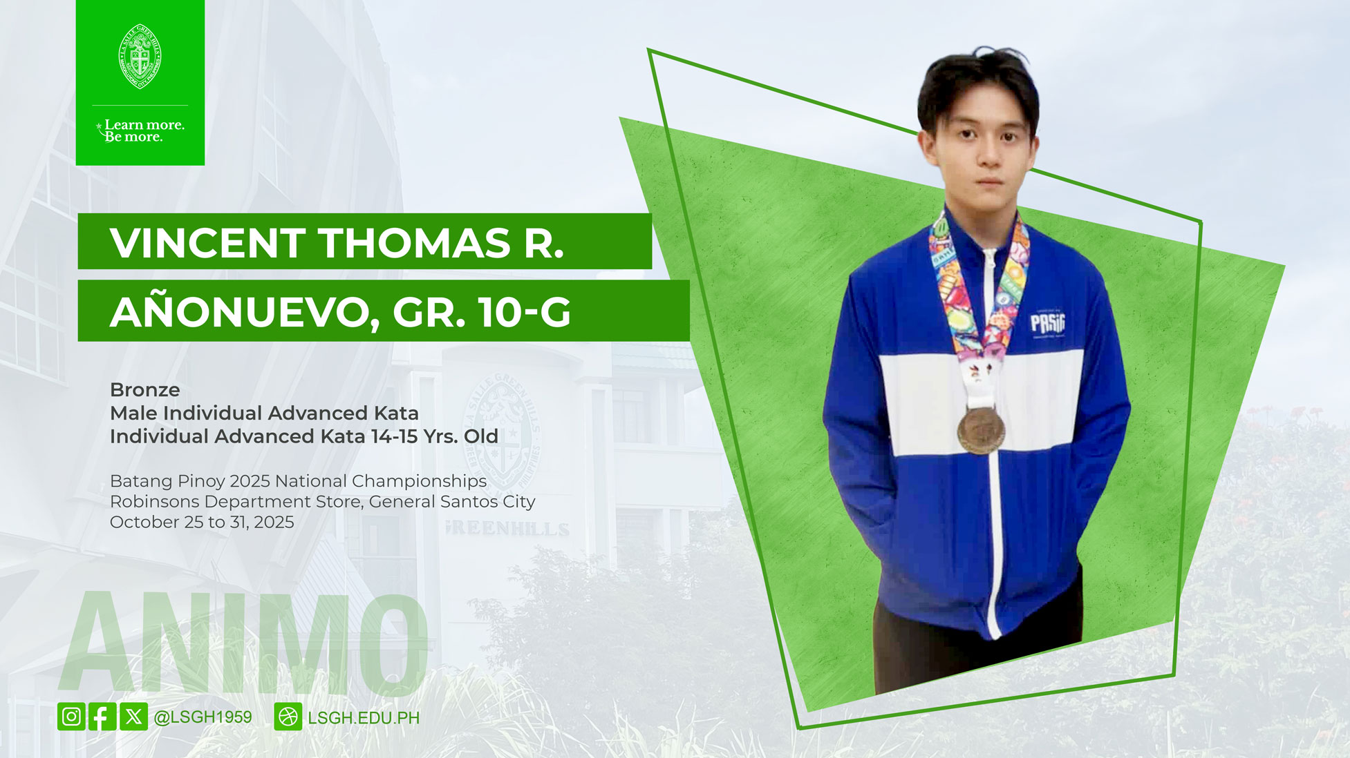 Añonuevo secures bronze in advanced kata at Batang Pinoy 2025