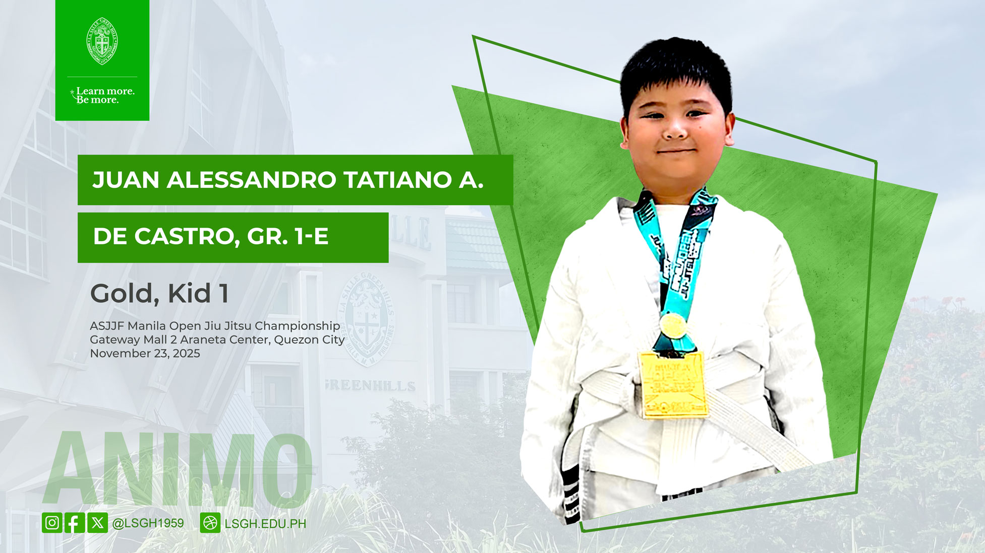 De Castro strikes gold in jiu jitsu