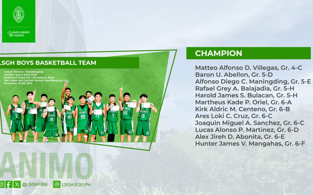 LSGH Elementary Boys Basketball Team clinches Division Sports Meet championship