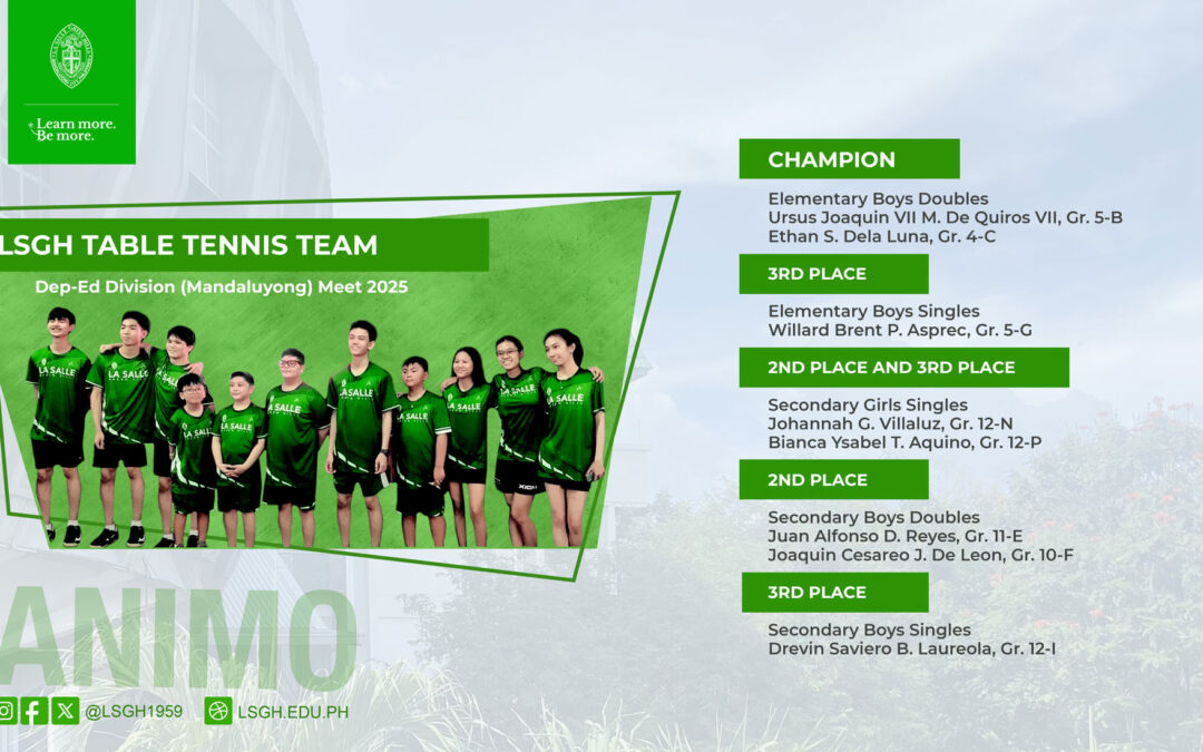 LSGH Table Tennis Team secures major wins at 2025 ISSA Tournament