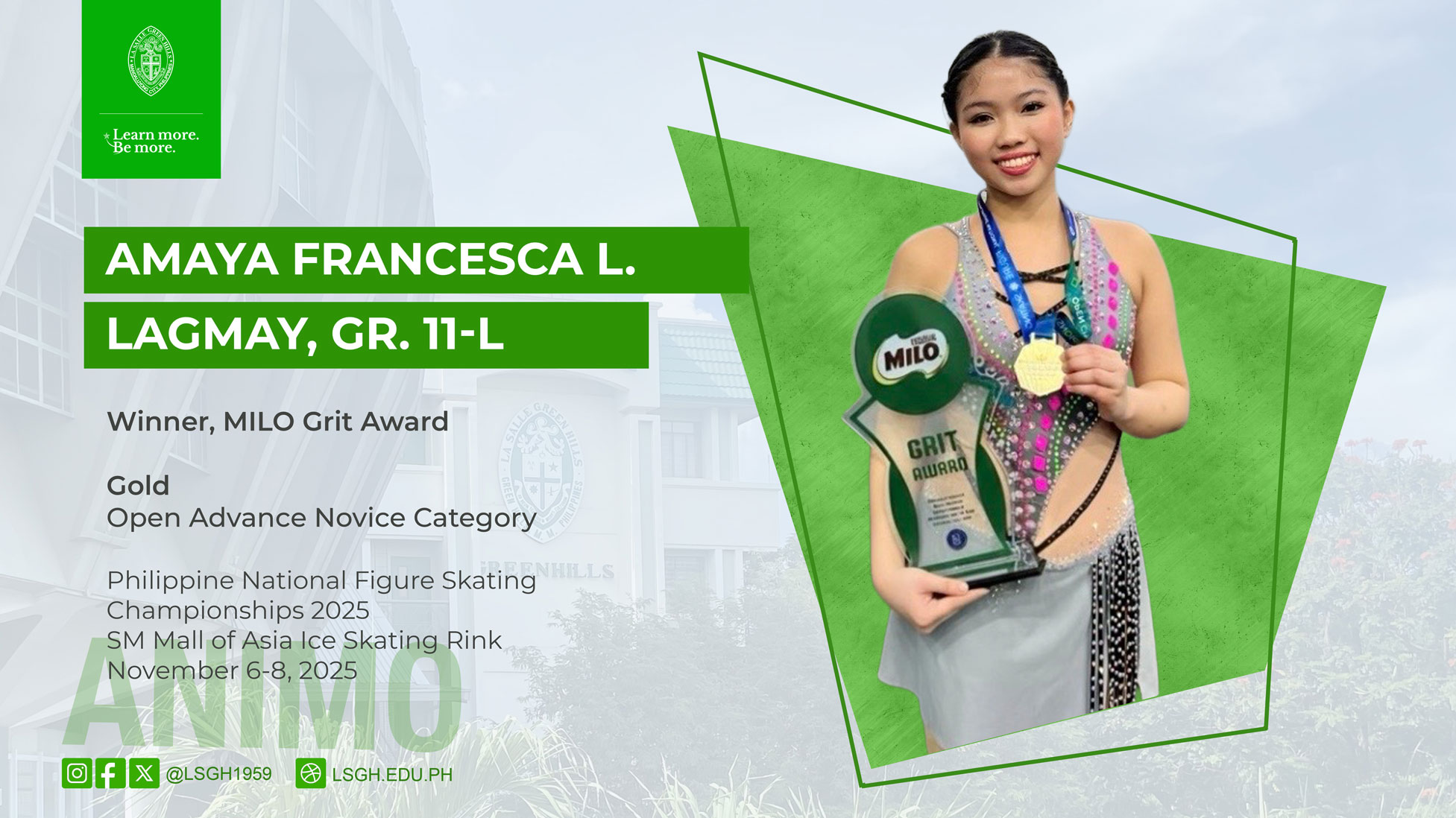 Lagmay wins gold at the Philippine National Figure Skating Championships