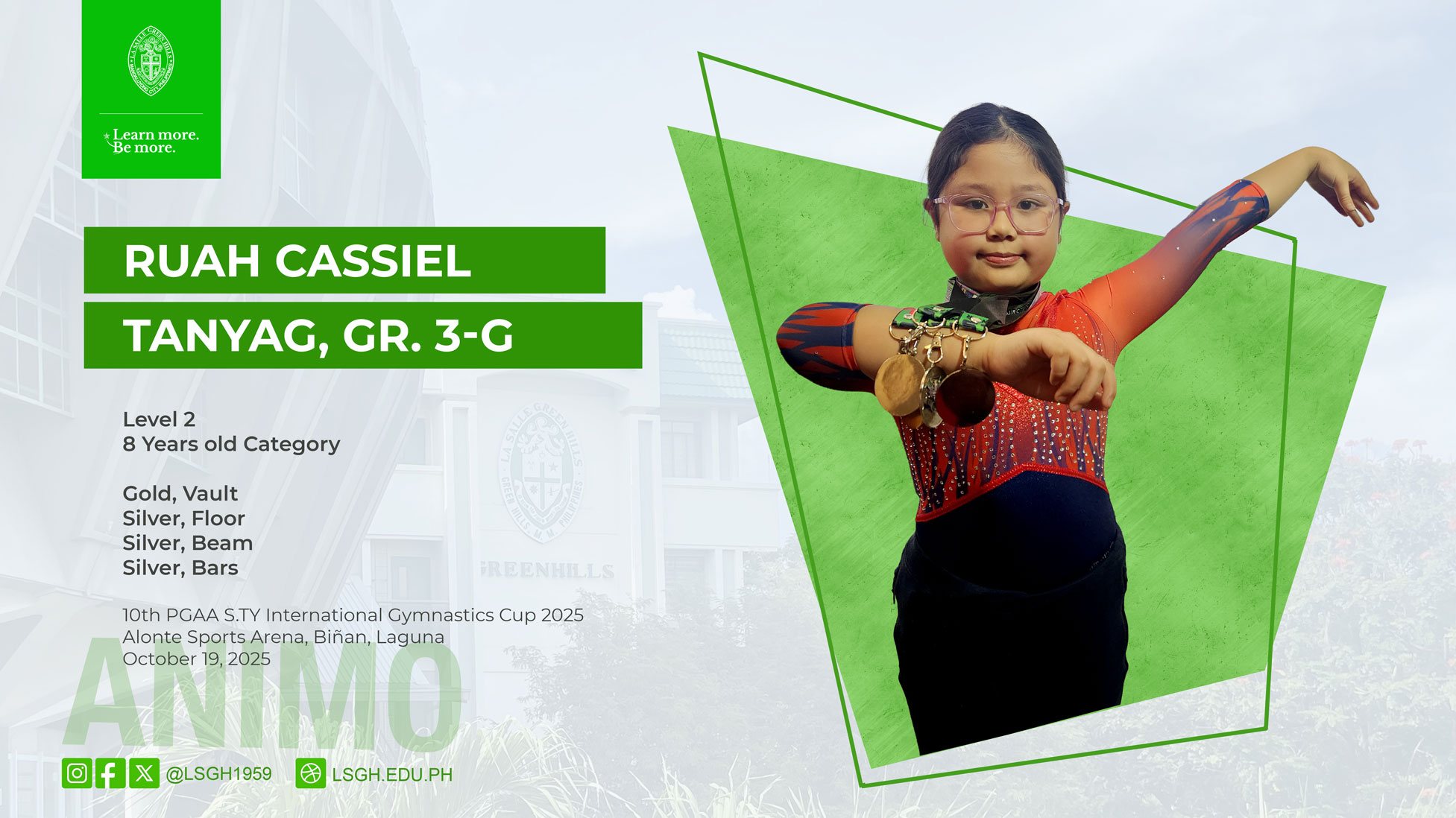 Tanyag claims gold and silver at the 10th PGAA STY International Gymnastics Cup