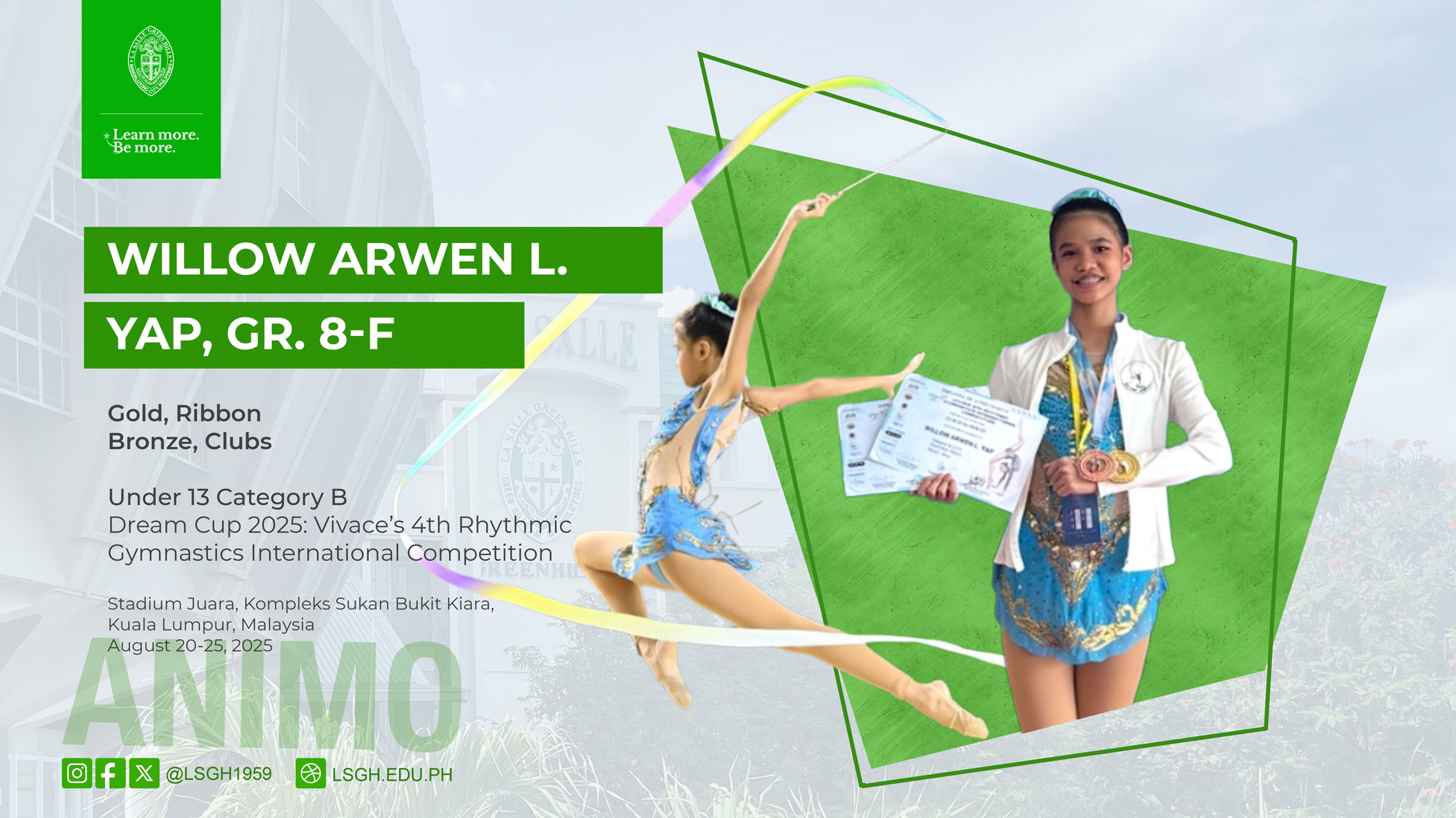 Yap earns gold and bronze at Dream Cup 2025 Rhythmic Gymnastics International Competition