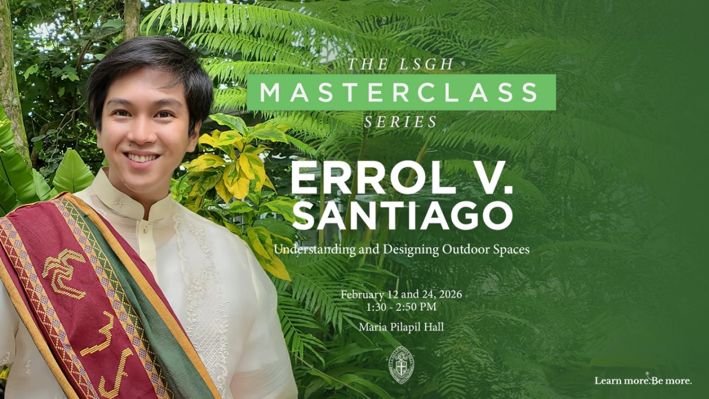 LSGH Masterclass Series presents: Understanding and Designing Outdoor Spaces