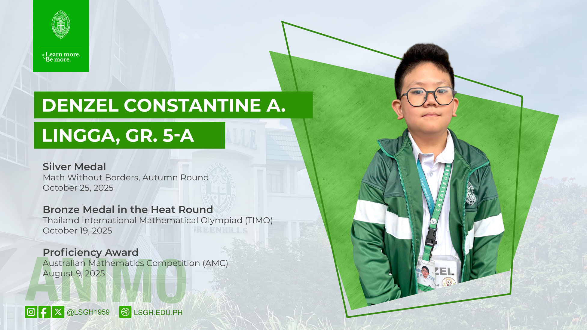 Lingga excels in global mathematics