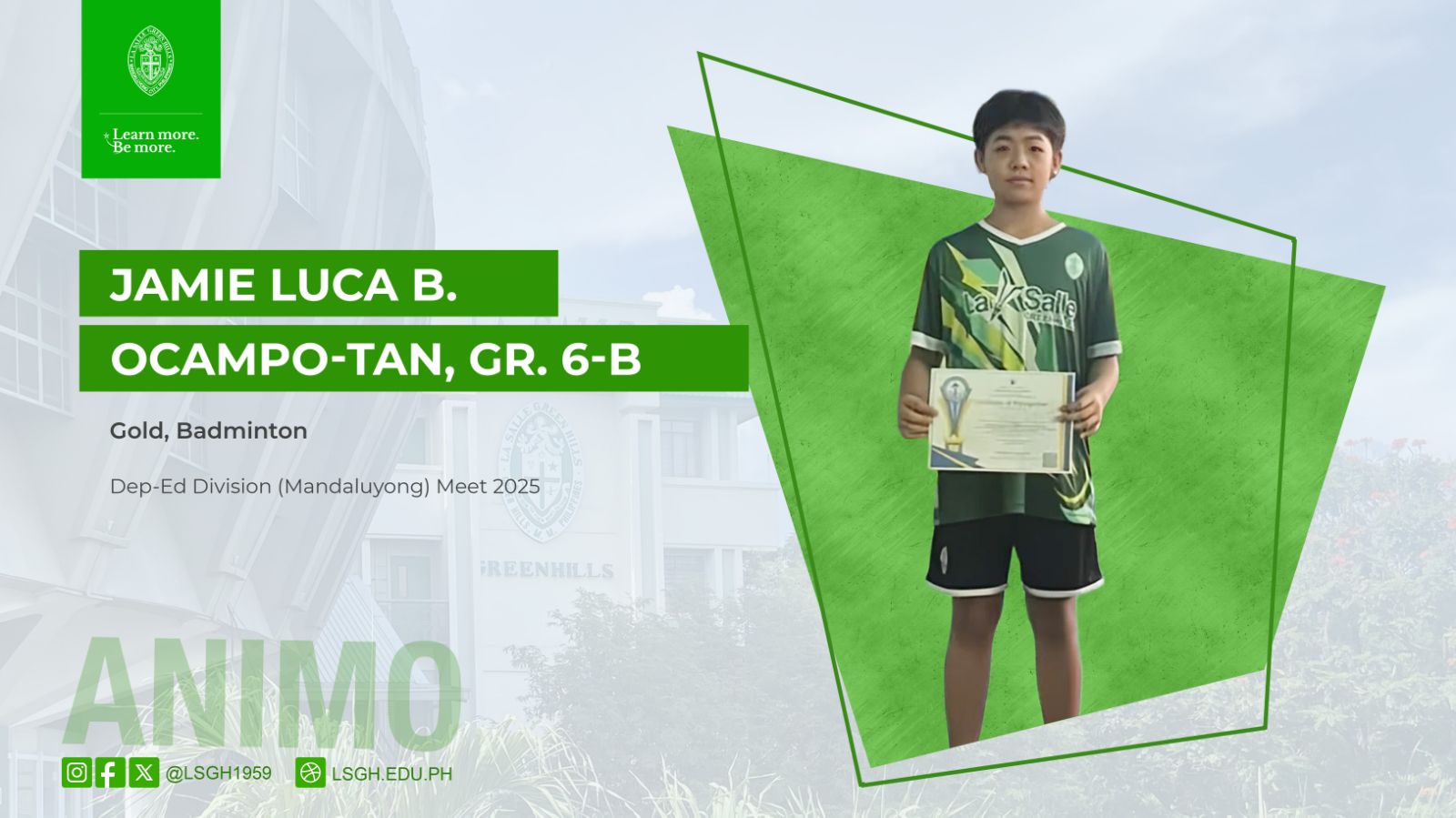 Ocampo-Tan bags gold at the Mandaluyong Division Meet