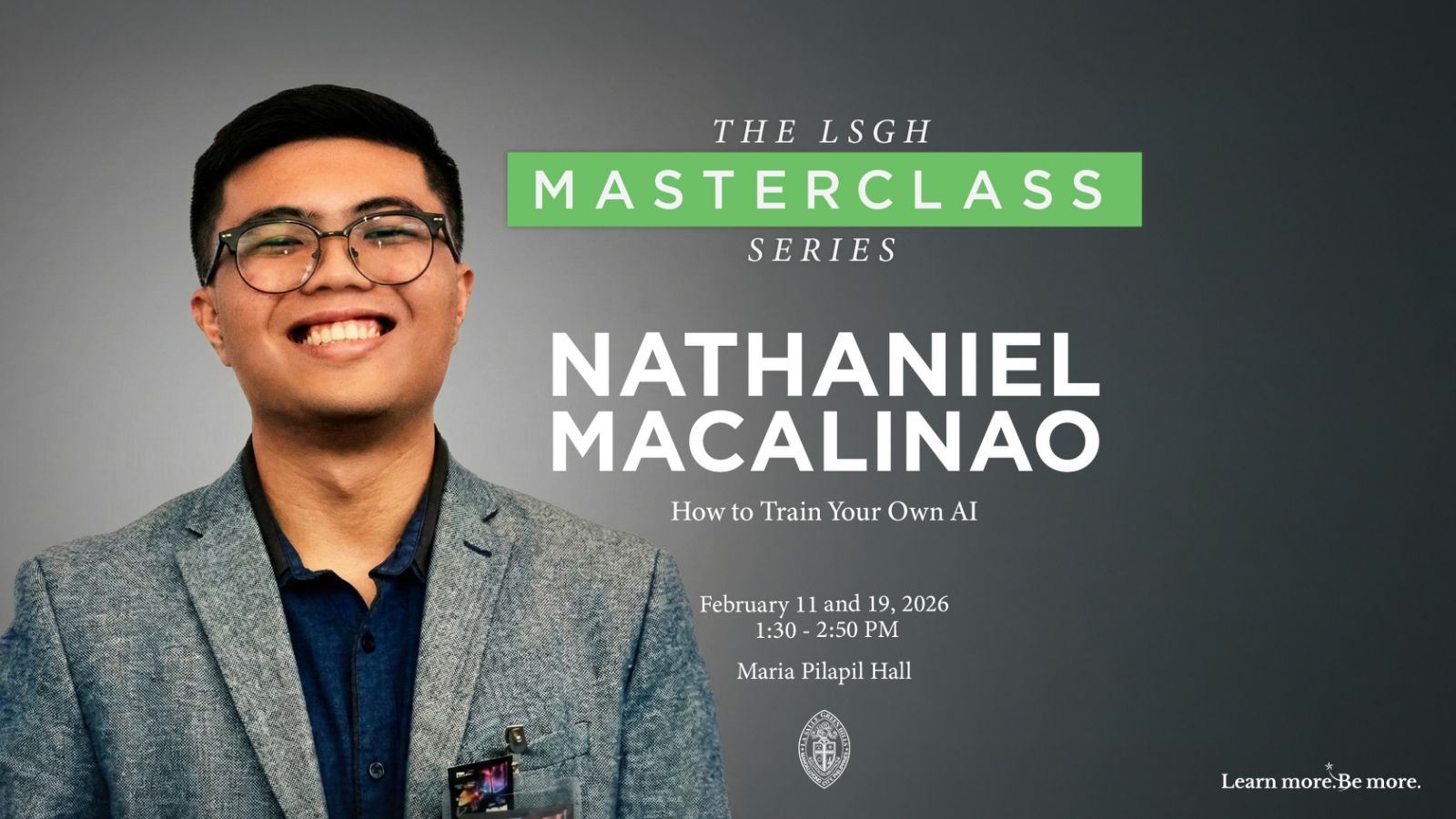 LSGH Masterclass Series presents: How to Train Your Own AI