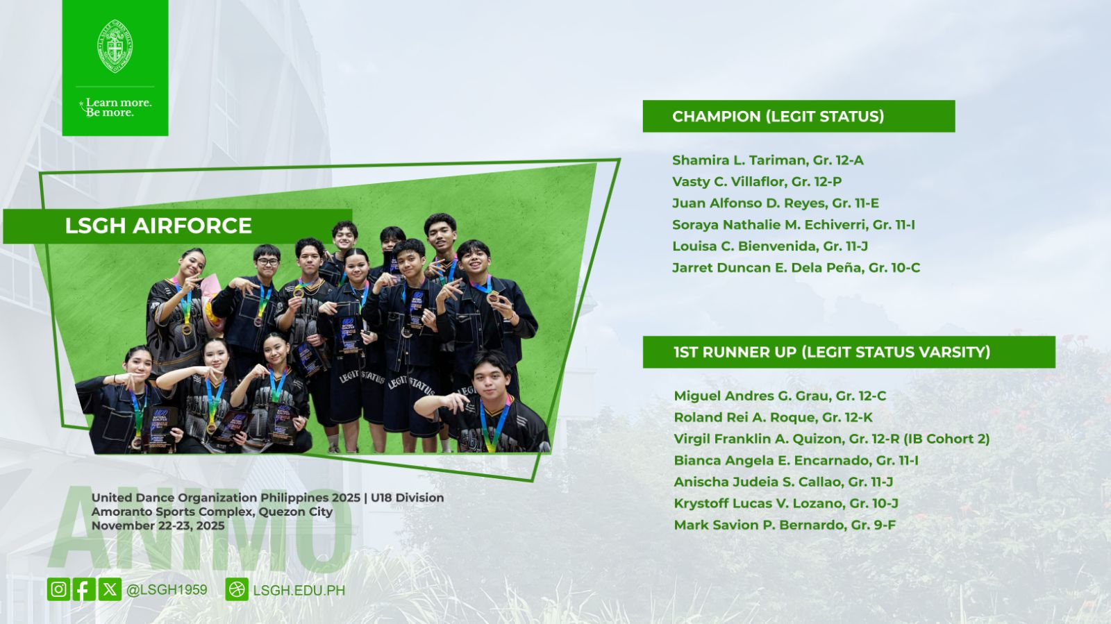 LSGH AirForce dominates the dance floor anew