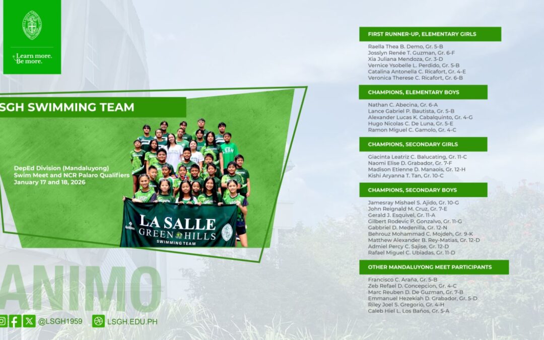 LSGH Swimming Team shines at DepEd Division (Mandaluyong) Swim Meet