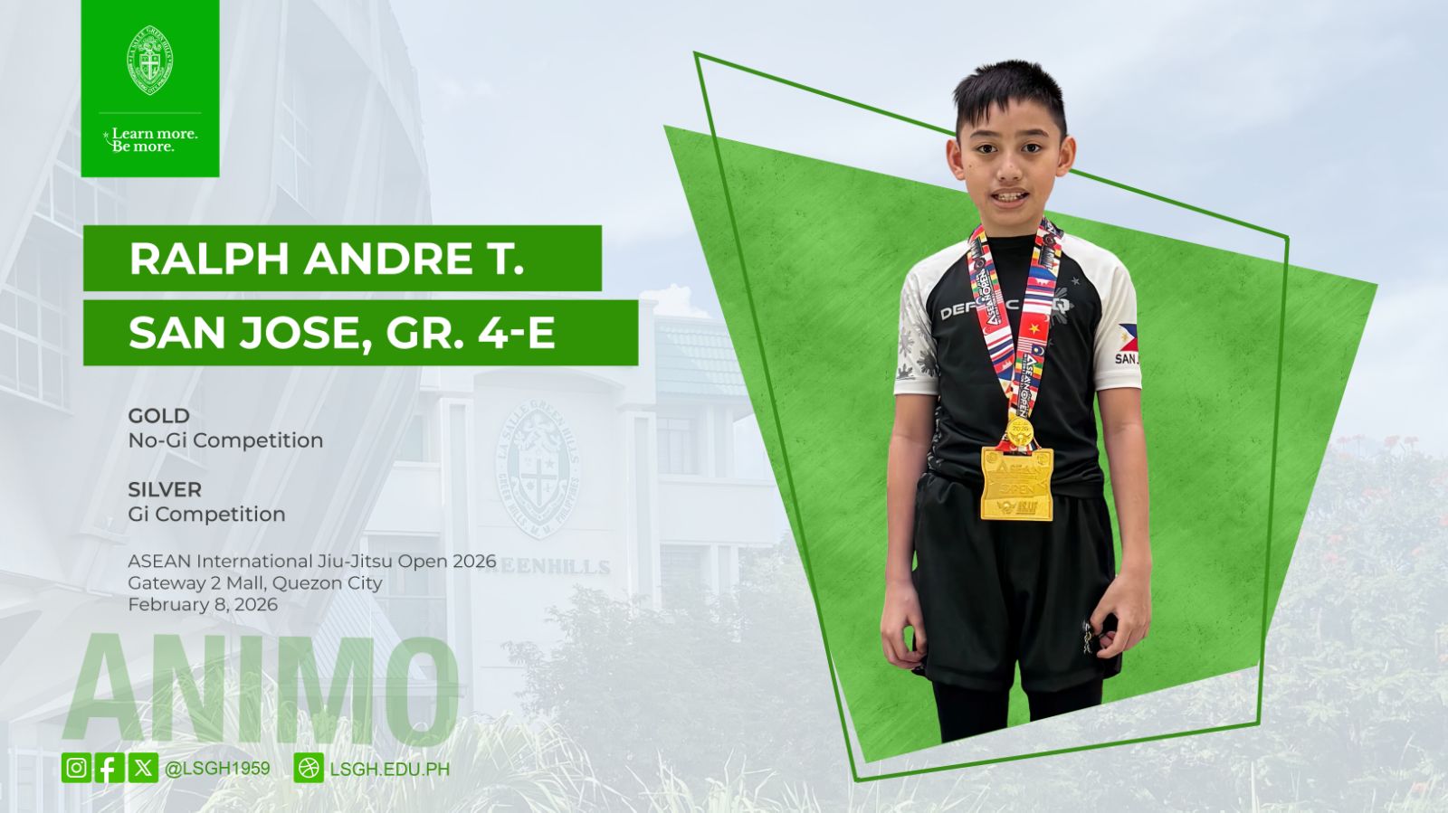 San Jose bags gold, silver at the ASEAN International Jiu-Jitsu Open 2026