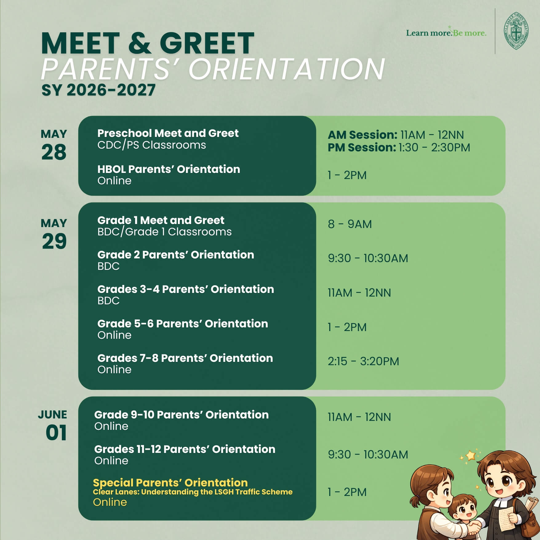 Parents’ Orientation: Building Connections, Stronger Together at LSGH
