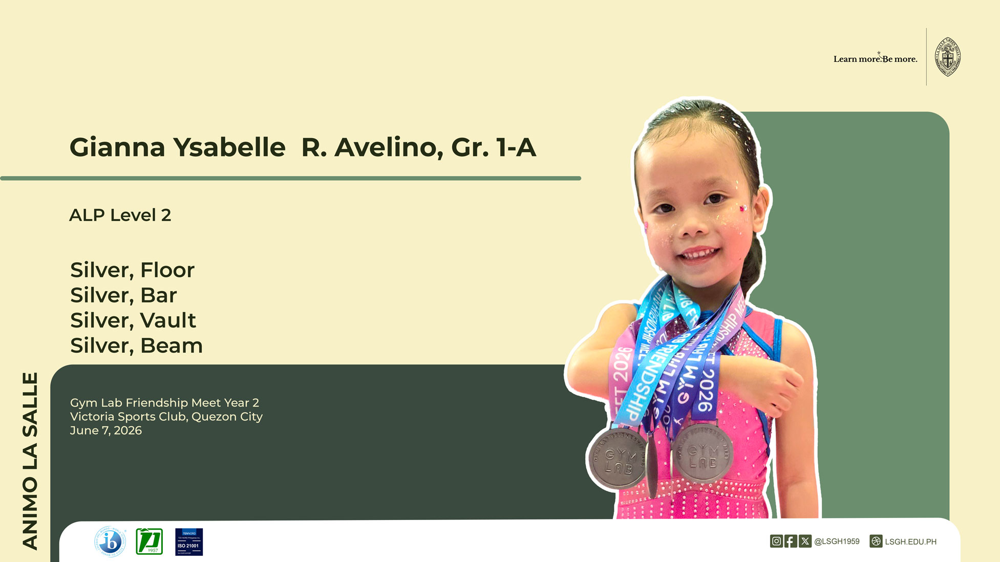 Avelino bags four silver medals in gymnastics event