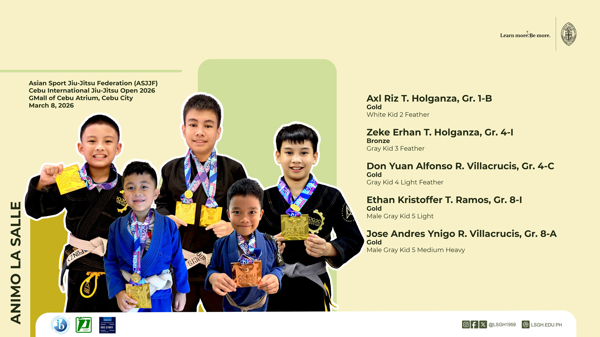 LSGH jiu-jitsu athletes shine in Cebu tournament