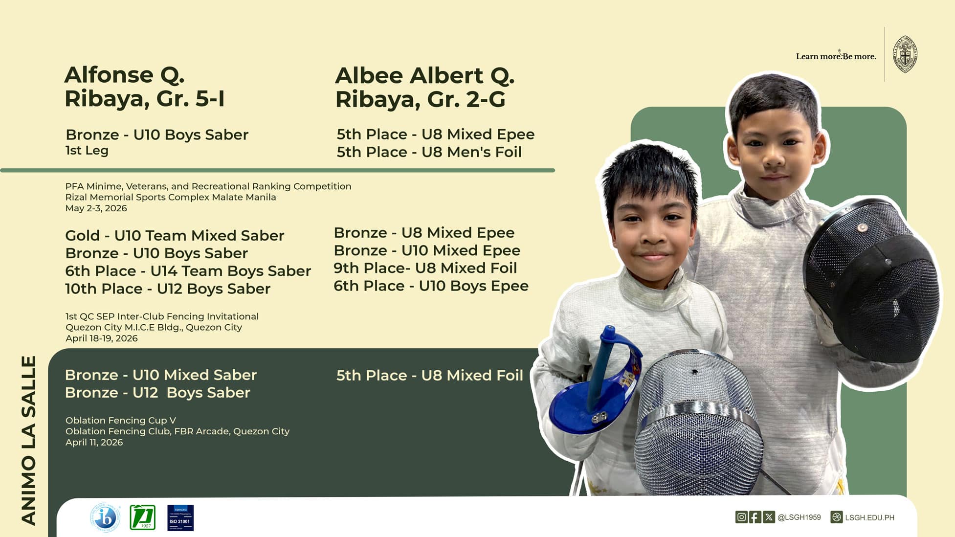 Ribaya brothers shine with multi-medal summer in fencing