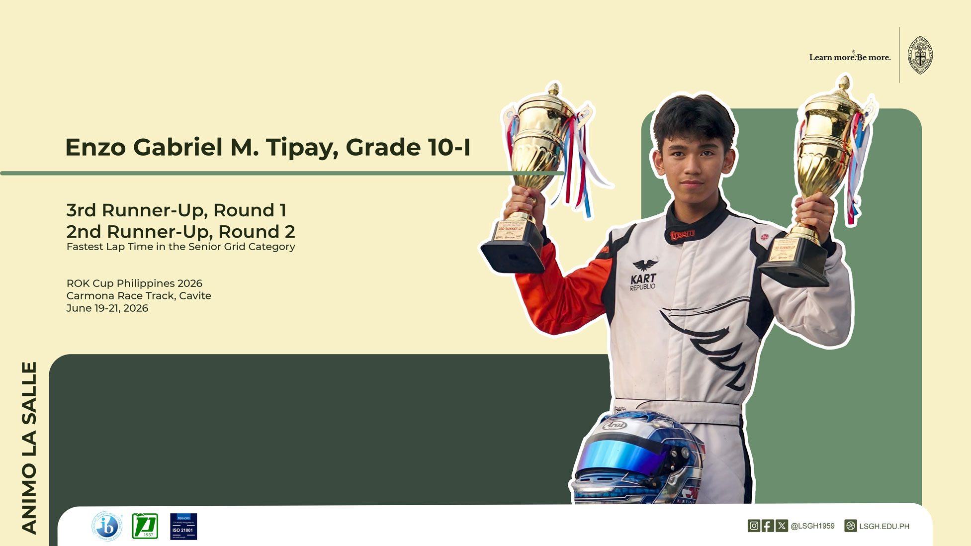 Speed Meets Determination: Enzo Gabriel Tipay Claims Podium Finishes