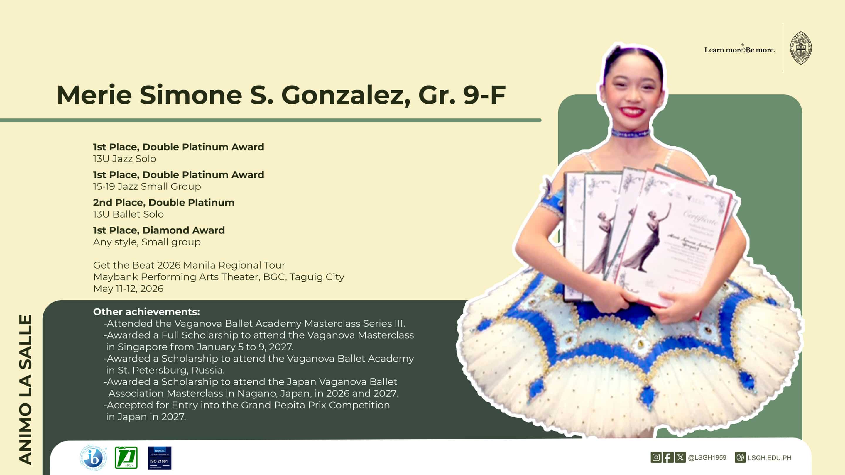Merie Gonzalez Shines on the Global Stage