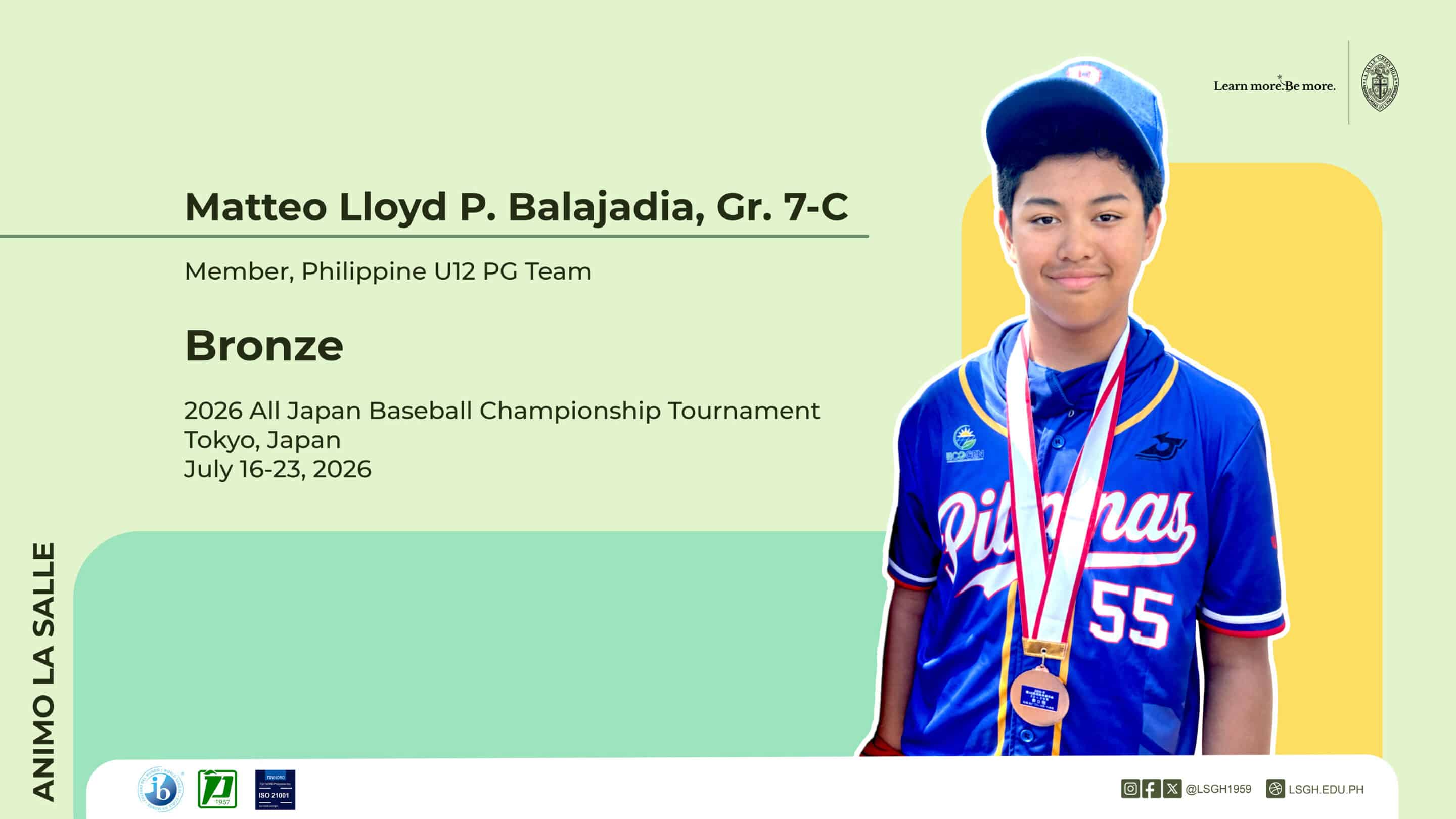 Matteo Balajadia Brings Home Bronze from Tokyo