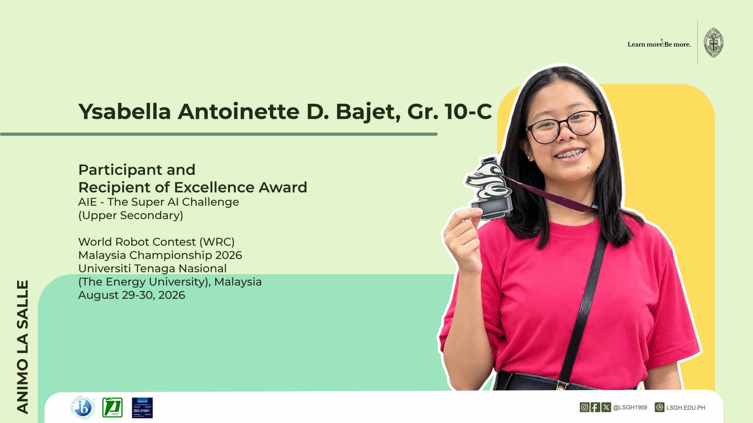 An Excellence Award in Malaysia